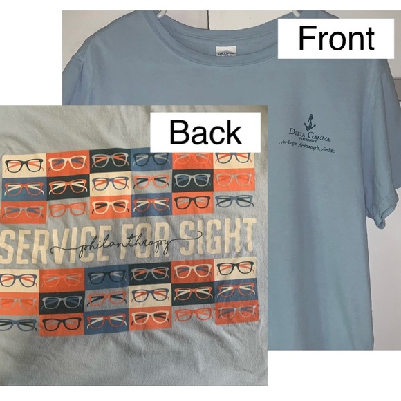 Gildan Tops - Delta Gamma Service for Sight Philanthropy T-Shirt